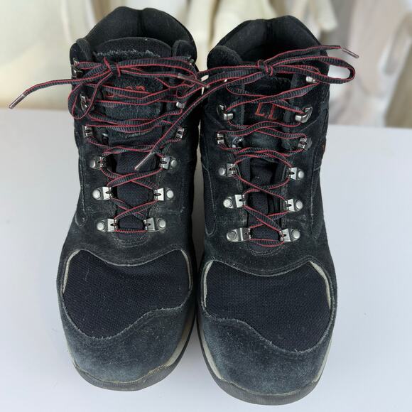 L.L. Bean Women's sz. 10M black primaloft suede and canvas hiking boots S0409 - Picture 8 of 9